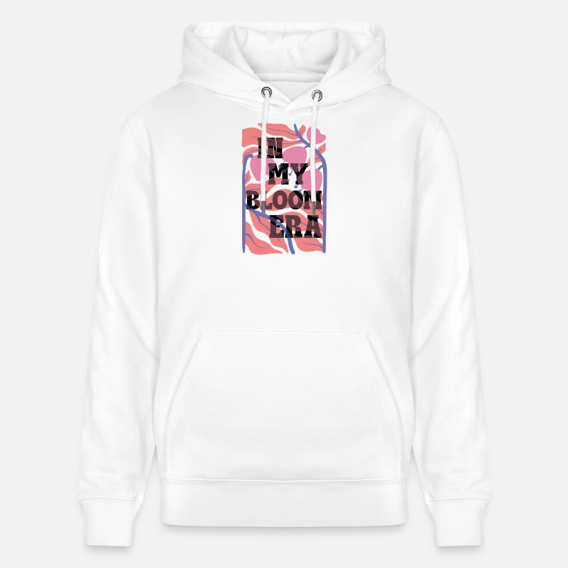 Bloom Nebula Florale Textkunst - Stanley/Stella Unisex Bio-Hoodie CRUISER  - Weiß