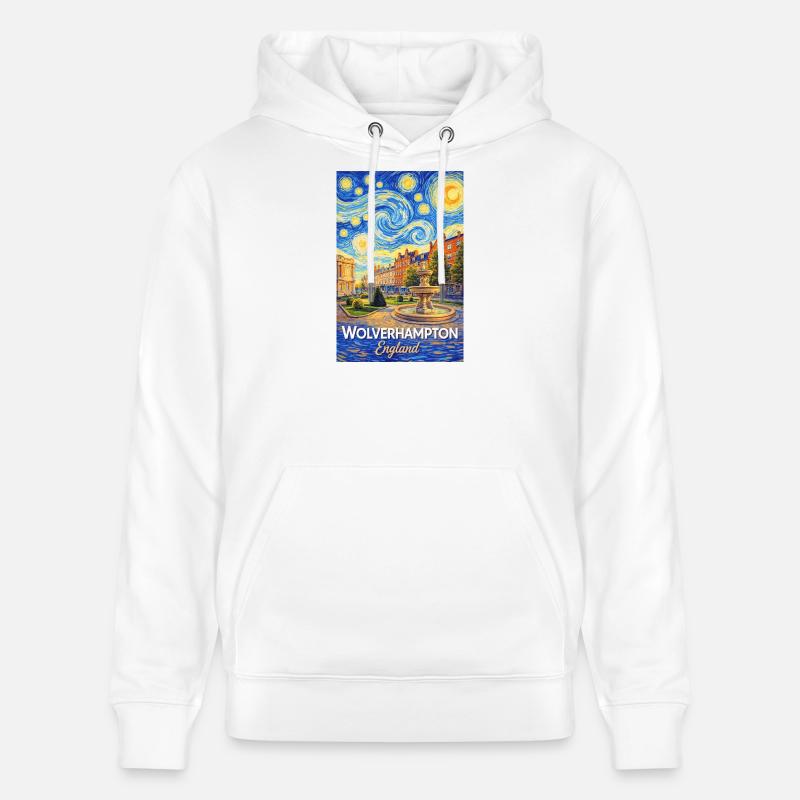 Wolverhampton, Angleterre, Nuit étoilée - Sweat à capuche bio CRUISER Stanley/Stella Unisexe - blanc