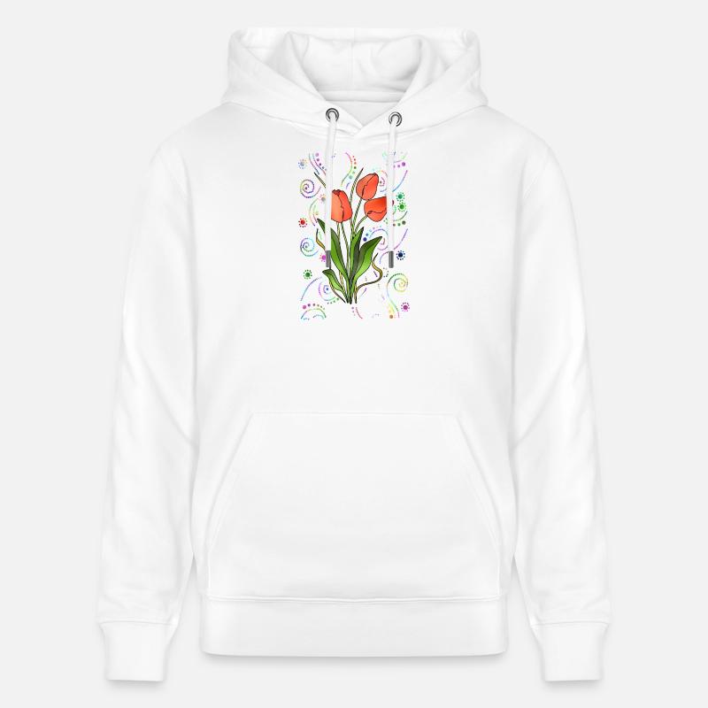 Fleur - Sweat à capuche bio CRUISER Stanley/Stella Unisexe - blanc
