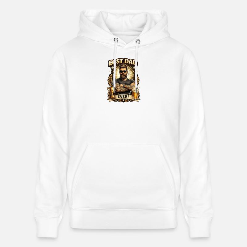 Le meilleur papa du monde - Sweat à capuche bio CRUISER Stanley/Stella Unisexe - blanc