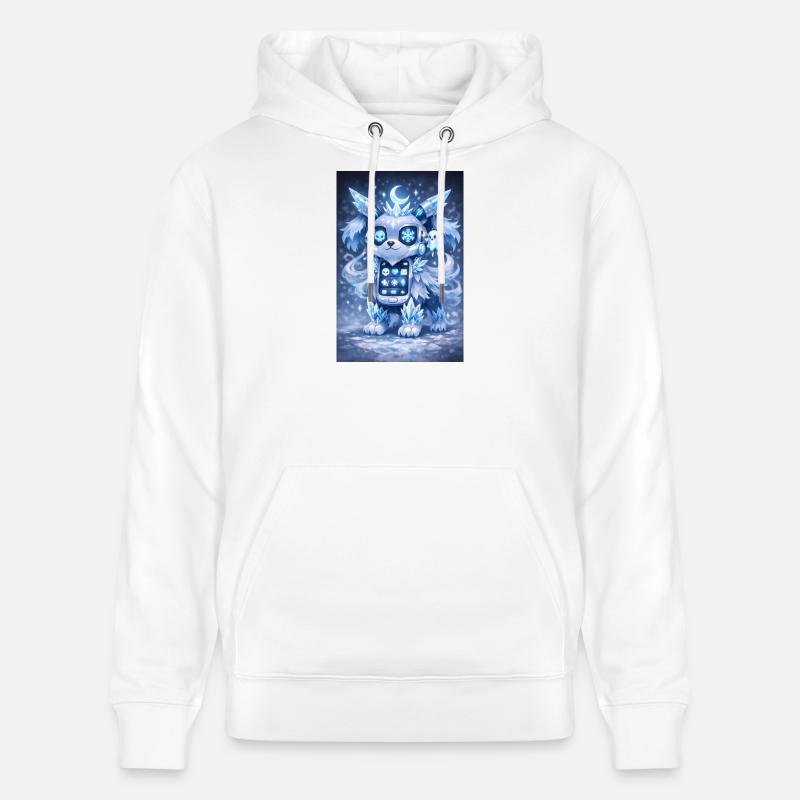 Chien Robo en Cristal de Glace - Sweat à capuche bio CRUISER Stanley/Stella Unisexe - blanc