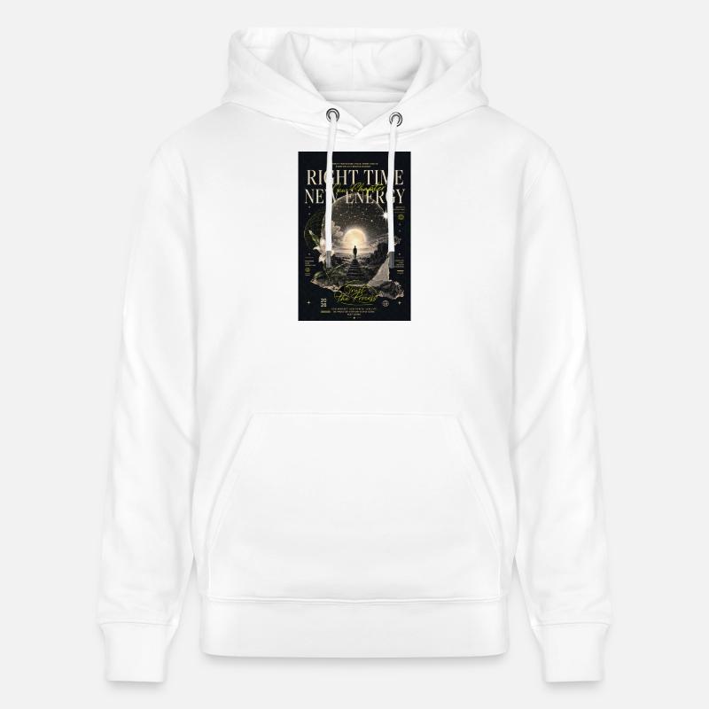 Right Time Neue Energie - Stanley/Stella Unisex Bio-Hoodie CRUISER - Weiß