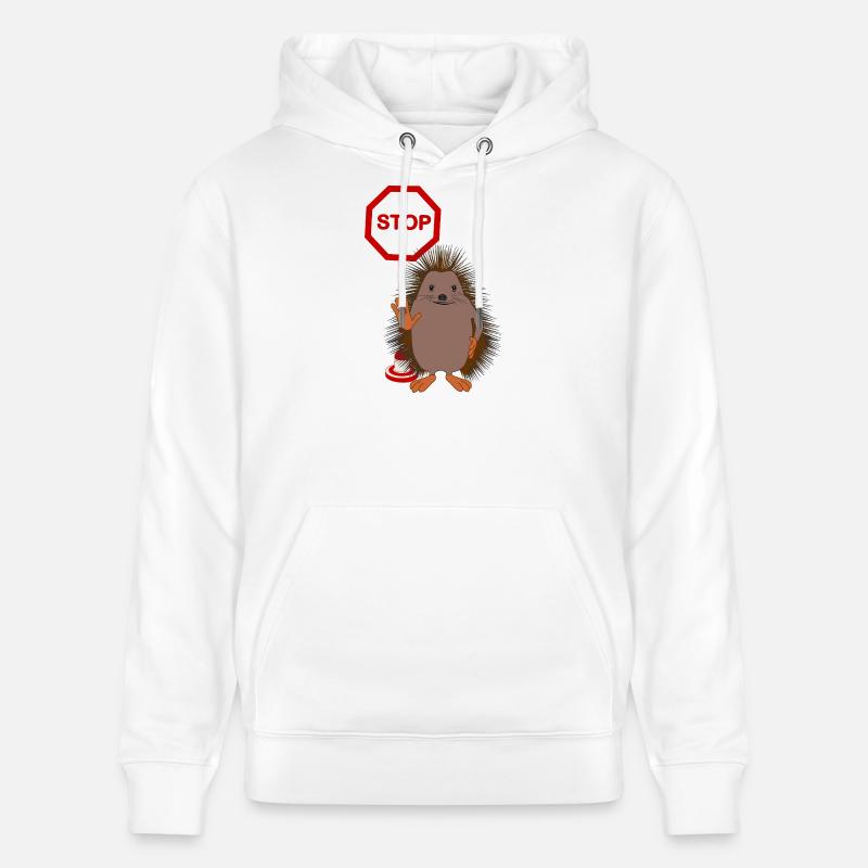Arrêtez le harcèlement – Sweet Hedgehog - Sweat à capuche bio CRUISER Stanley/Stella Unisexe - blanc