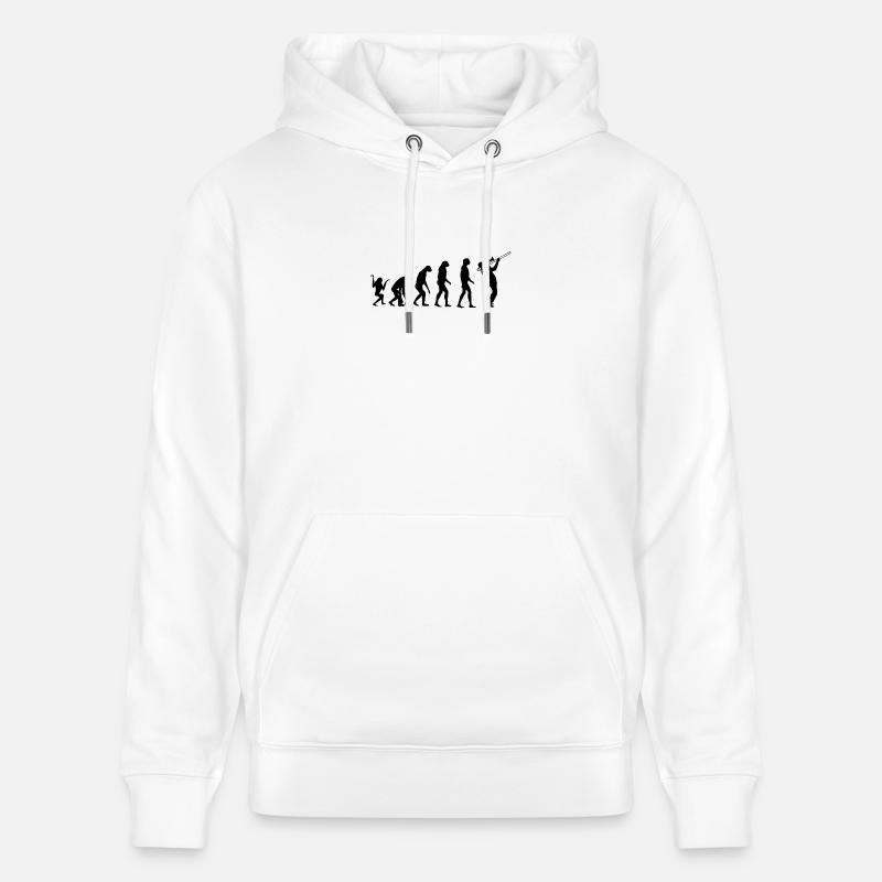 trombone évolution - Sweat à capuche bio CRUISER Stanley/Stella Unisexe - blanc