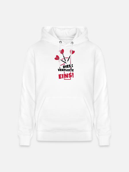 dart humor dartpfeile - Stanley/Stella Unisex Bio-Hoodie CRUISER - Weiß