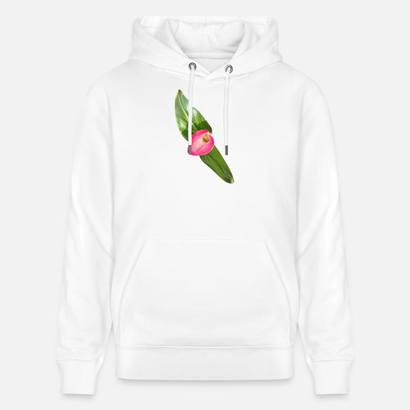 Fleur de Calla Rose - Sweat à capuche bio CRUISER Stanley/Stella Unisexe - blanc