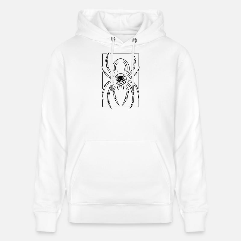 Araignée stylisée - Sweat à capuche bio CRUISER Stanley/Stella Unisexe - blanc