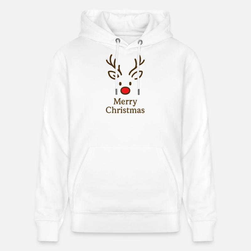 Cerf Rudolph Joyeux Noël doux - Sweat à capuche bio CRUISER Stanley/Stella Unisexe - blanc