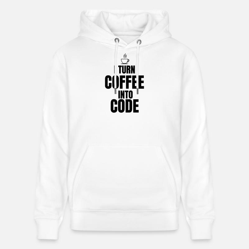 Ich verwandle Kaffee in Code - Stanley/Stella Unisex Bio-Hoodie CRUISER  - Weiß