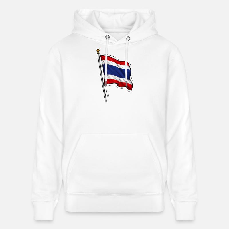 Drapeau thaïlandais - Sweat à capuche bio CRUISER Stanley/Stella Unisexe - blanc