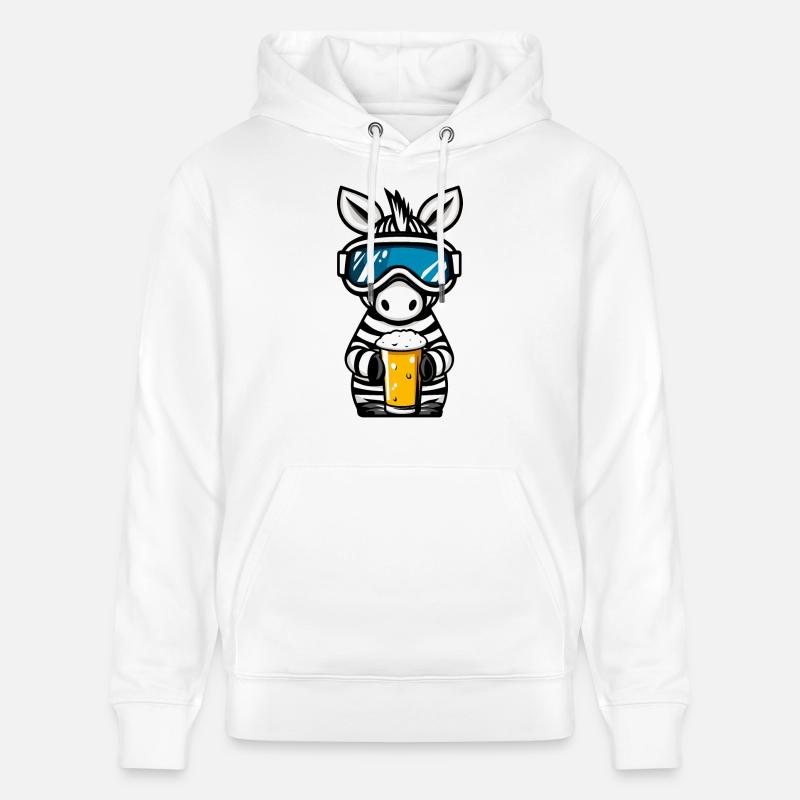 Zebra Ski Bier - Stanley/Stella Unisex Bio-Hoodie CRUISER - Weiß