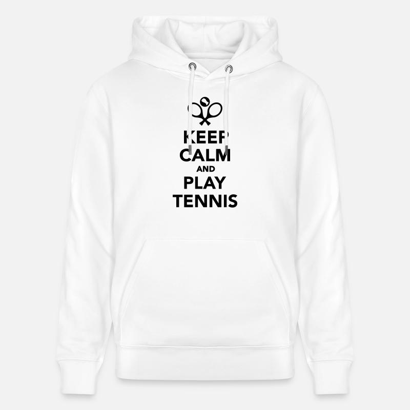 Keep calm and play Tennis - Sweat à capuche bio CRUISER Stanley/Stella Unisexe - blanc
