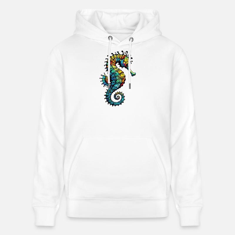 Hippocampe - Sweat à capuche bio CRUISER Stanley/Stella Unisexe - blanc