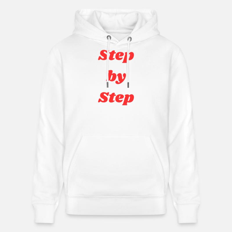 Typographie étape par étape - Sweat à capuche bio CRUISER Stanley/Stella Unisexe - blanc