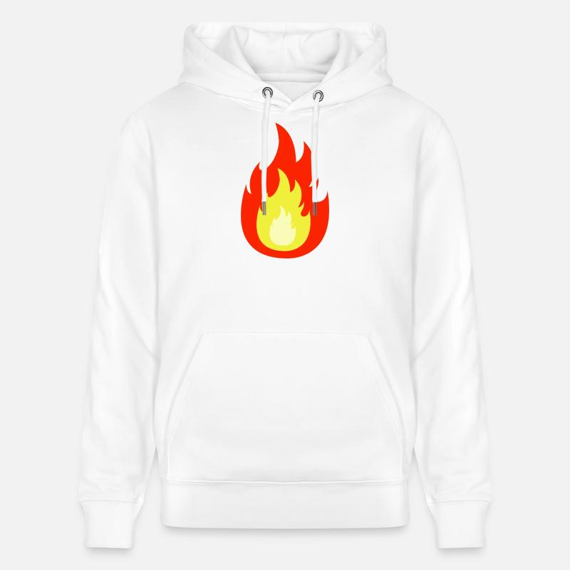 Flamme de feu - Sweat à capuche bio CRUISER Stanley/Stella Unisexe - blanc