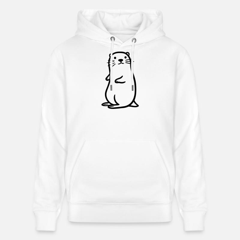 loutre - Sweat à capuche bio CRUISER Stanley/Stella Unisexe - blanc
