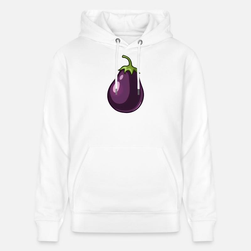 aubergine - Sweat à capuche bio CRUISER Stanley/Stella Unisexe - blanc