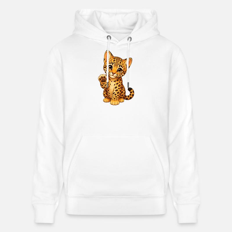 Chaton en apparence de léopard - Sweat à capuche bio CRUISER Stanley/Stella Unisexe - blanc