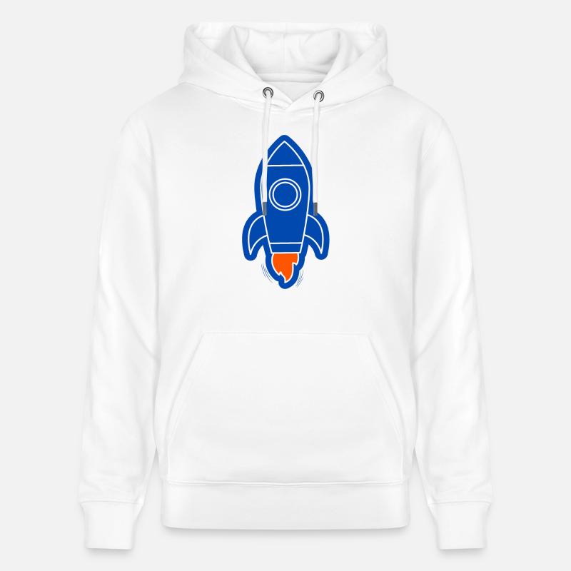 fusée spatiale - Sweat à capuche bio CRUISER Stanley/Stella Unisexe - blanc