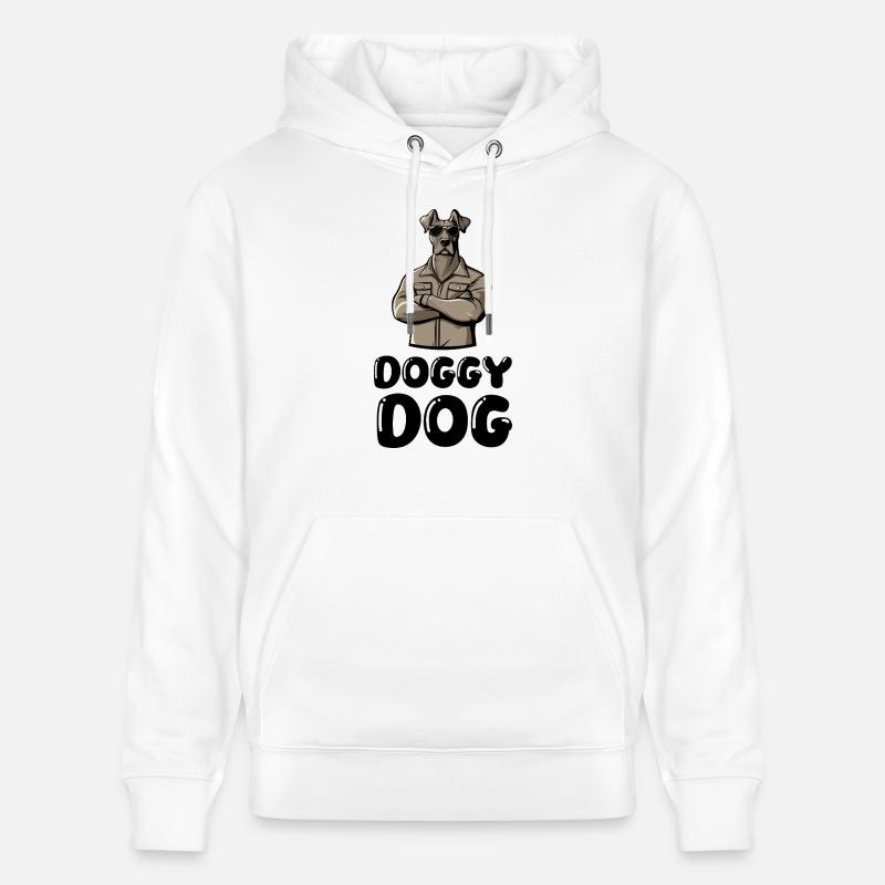 Bande dessinée de chien - Sweat à capuche bio CRUISER Stanley/Stella Unisexe - blanc
