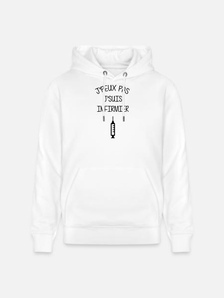 Nurse PKrankenschwester Infirmier Infirmière - Stanley/Stella CRUISER Unisex Organic Hoodie - white