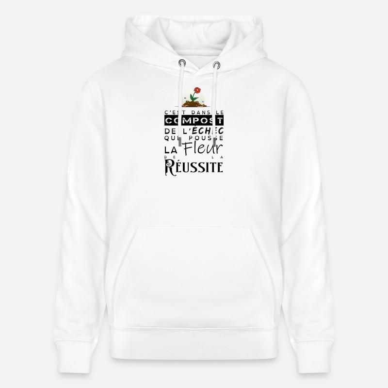 La fleur de la réussite - Sweat à capuche bio CRUISER Stanley/Stella Unisexe - blanc