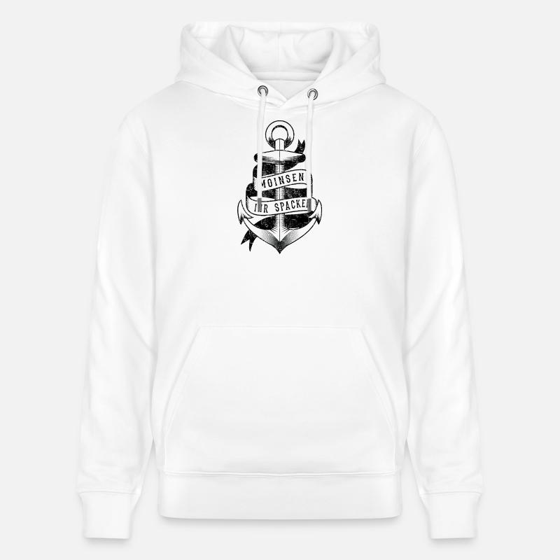 Maritim Anker MOiNSEN Ihr Spacken Hansastadt - Sweat à capuche bio CRUISER Stanley/Stella Unisexe - blanc