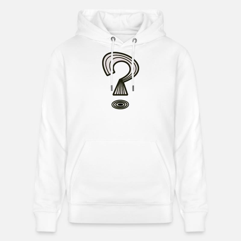 Point d’interrogation de Cean - Sweat à capuche bio CRUISER Stanley/Stella Unisexe - blanc