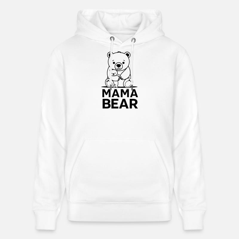 Maman ourse - Sweat à capuche bio CRUISER Stanley/Stella Unisexe - blanc