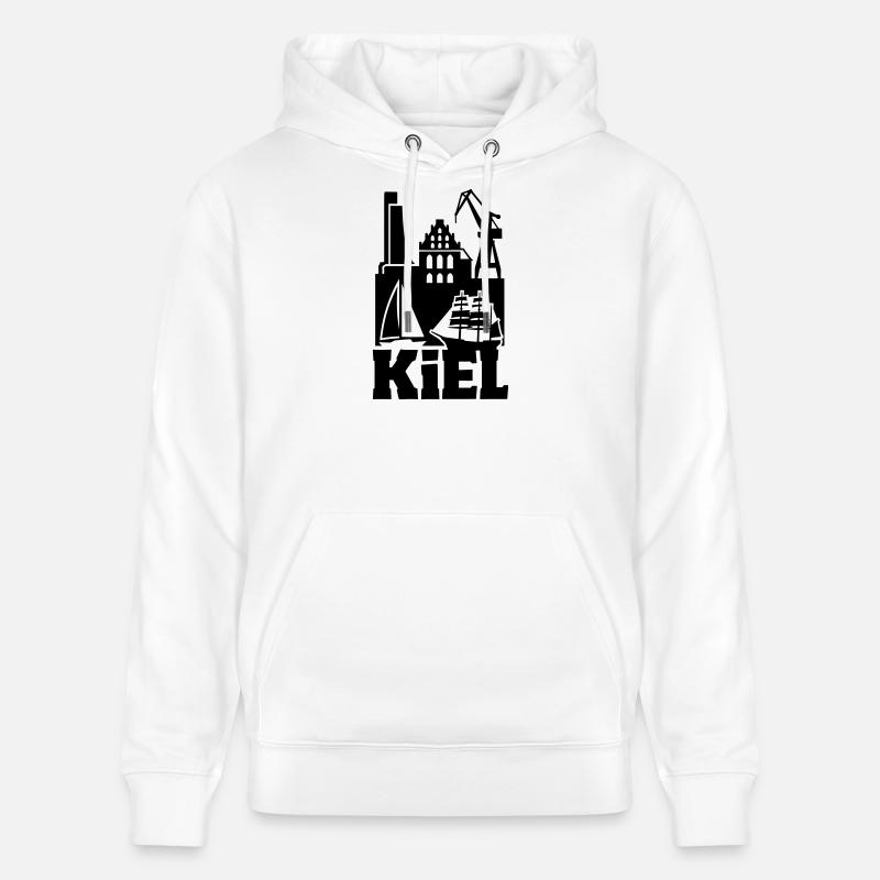 Monument de la silhouette de Kiel - Sweat à capuche bio CRUISER Stanley/Stella Unisexe - blanc