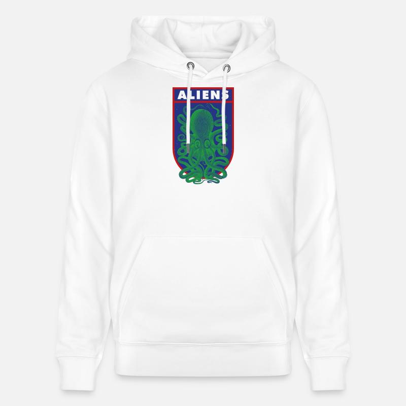Octopus Aliens - Sweat à capuche bio CRUISER Stanley/Stella Unisexe - blanc