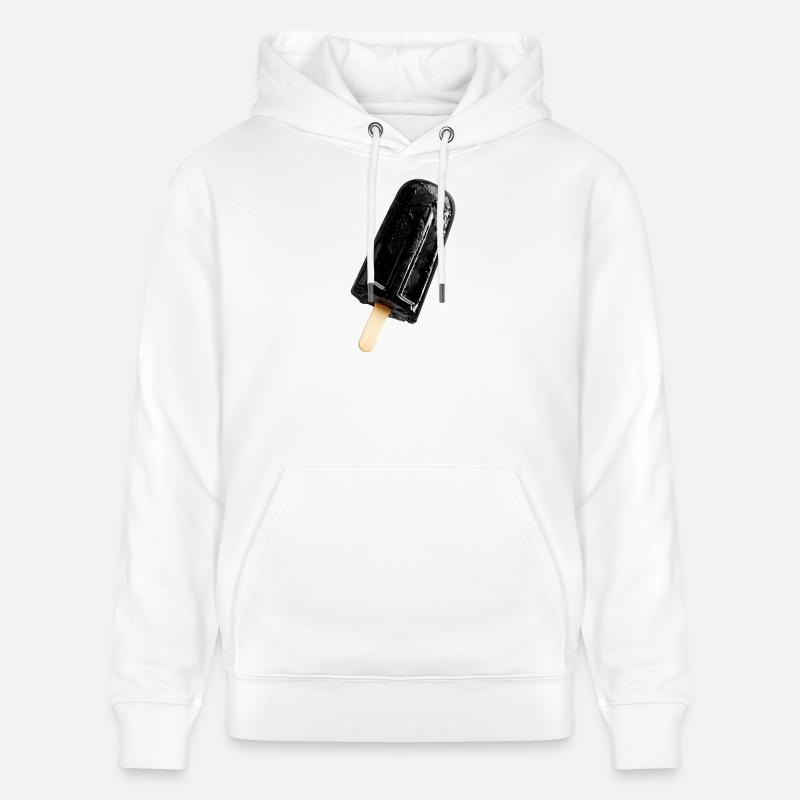 Glace sur bâtonnet noir - Sweat à capuche bio CRUISER Stanley/Stella Unisexe - blanc