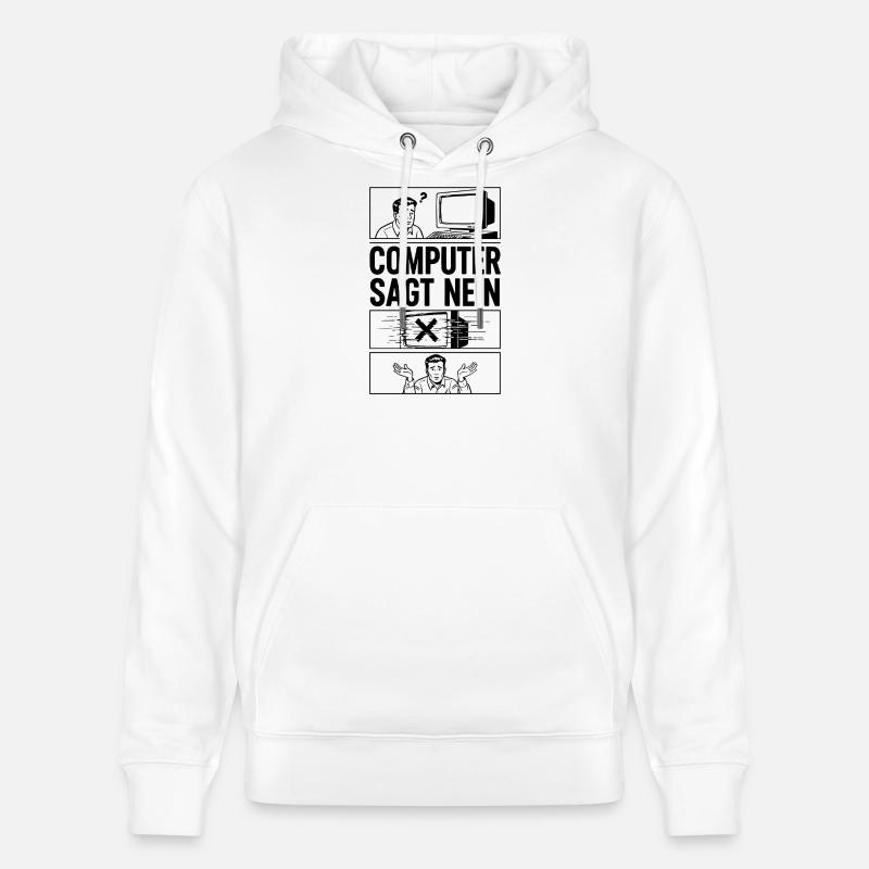 Computer sagt Nein Comic Design - Stanley/Stella Unisex Bio-Hoodie CRUISER  - Weiß