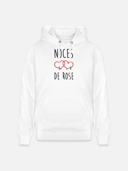 Rose Wedding 17 Years of Marriage - Stanley/Stella CRUISER Unisex Organic Hoodie - white