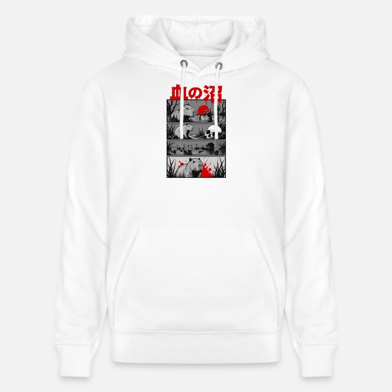 Horreur capybara style japonais - Sweat à capuche bio CRUISER Stanley/Stella Unisexe - blanc
