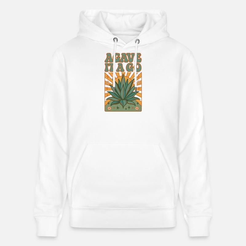 Agave, allons-y ! | Plantes succulentes - Sweat à capuche bio CRUISER Stanley/Stella Unisexe - blanc