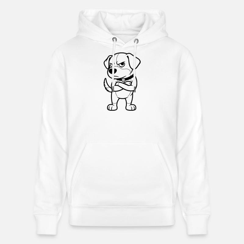 chagrijnige hond - Sweat à capuche bio CRUISER Stanley/Stella Unisexe - blanc