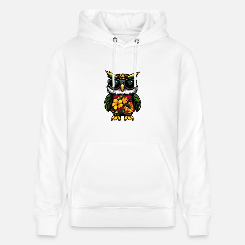 Eule Comic Urlaub - Stanley/Stella Unisex Bio-Hoodie CRUISER  - Weiß