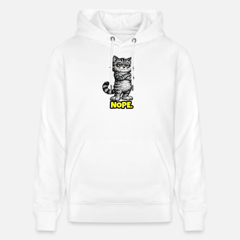 Nope. – Grumpy Katze (Chef Vibes) - Sweat à capuche bio CRUISER Stanley/Stella Unisexe - blanc