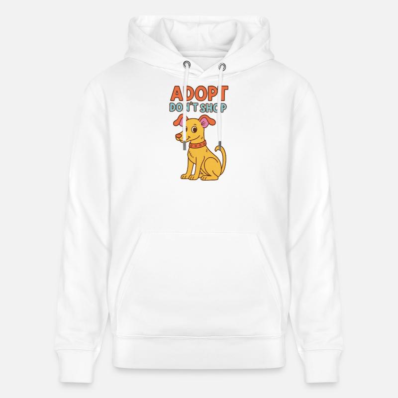 Adoptez, ne magasinez pas de chiot - Sweat à capuche bio CRUISER Stanley/Stella Unisexe - blanc