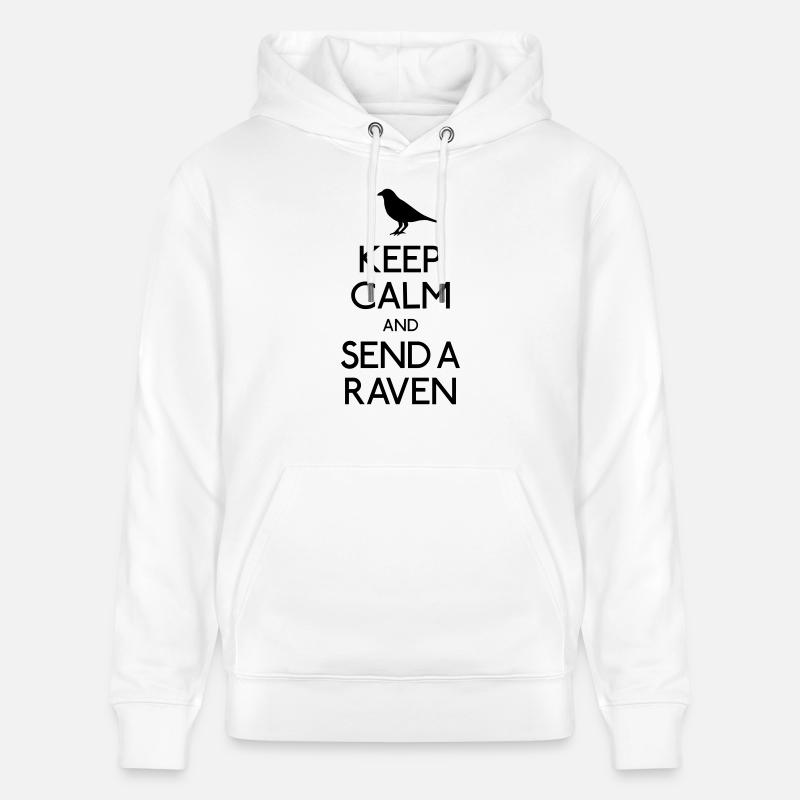 Keep Calm Raven - Stanley/Stella Unisex Bio-Hoodie CRUISER  - Weiß