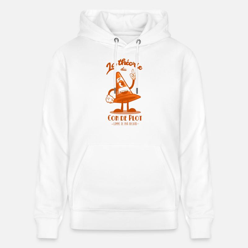 La théorie du con de plot - Sweat à capuche bio CRUISER Stanley/Stella Unisexe - blanc