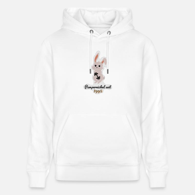 Lapin de sport - Sweat à capuche bio CRUISER Stanley/Stella Unisexe - blanc