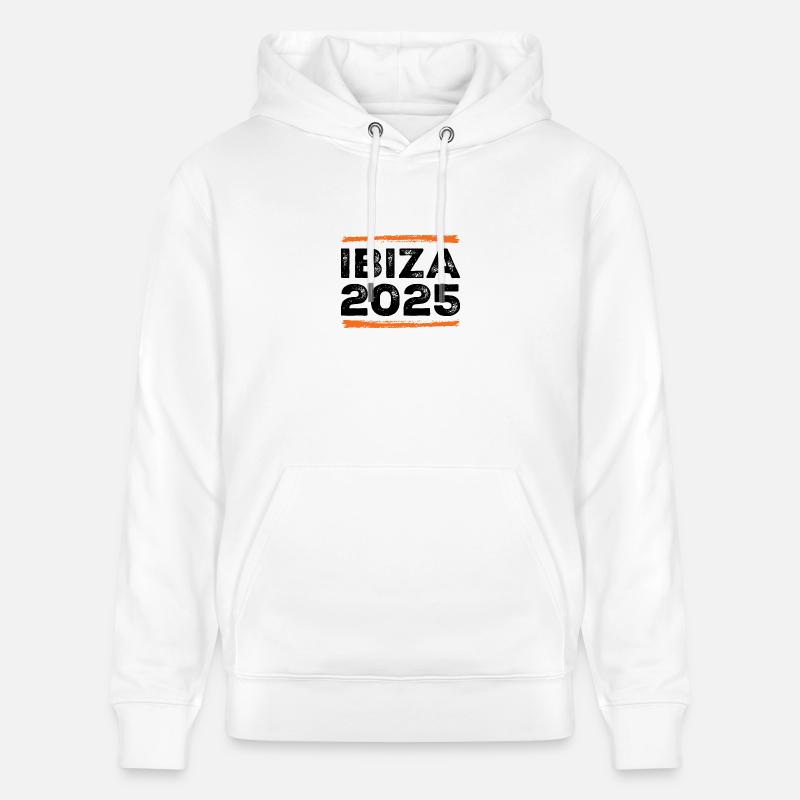 Ibiza 2025 Dicton - Sweat à capuche bio CRUISER Stanley/Stella Unisexe - blanc
