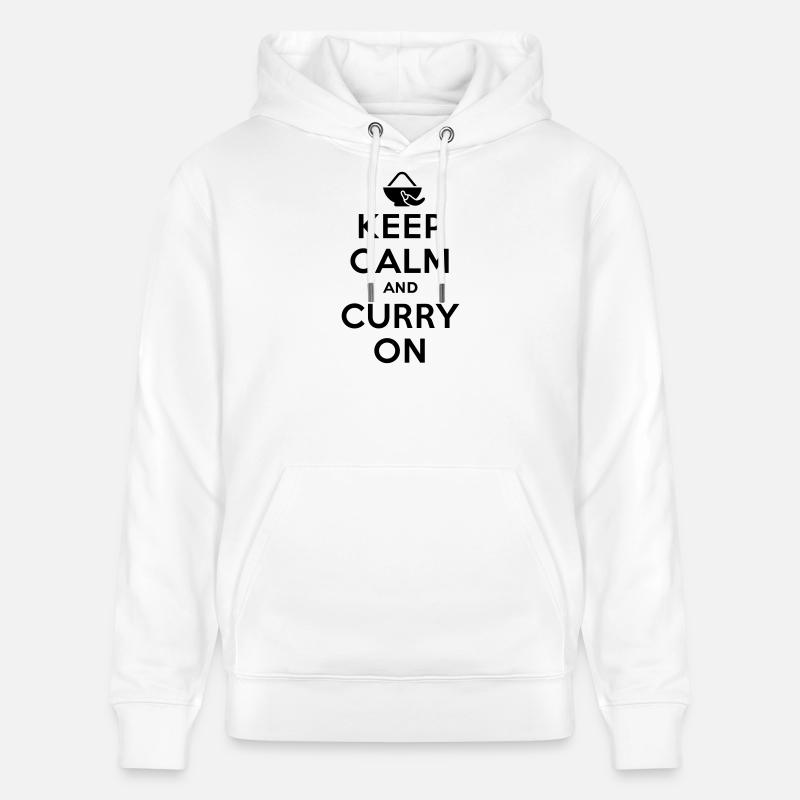 Keep calm and curry on - Sweat à capuche bio CRUISER Stanley/Stella Unisexe - blanc