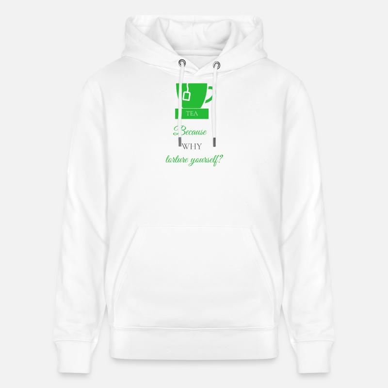TEA-RIFFIC (Vert + Gris) - Sweat à capuche bio CRUISER Stanley/Stella Unisexe - blanc