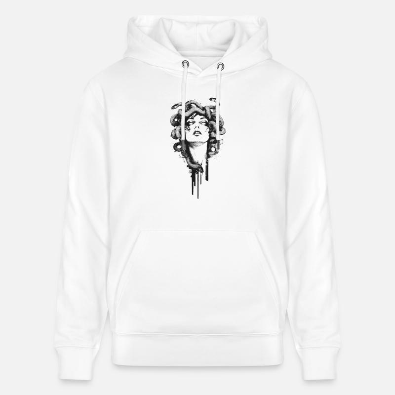 Méduse - Sweat à capuche bio CRUISER Stanley/Stella Unisexe - blanc