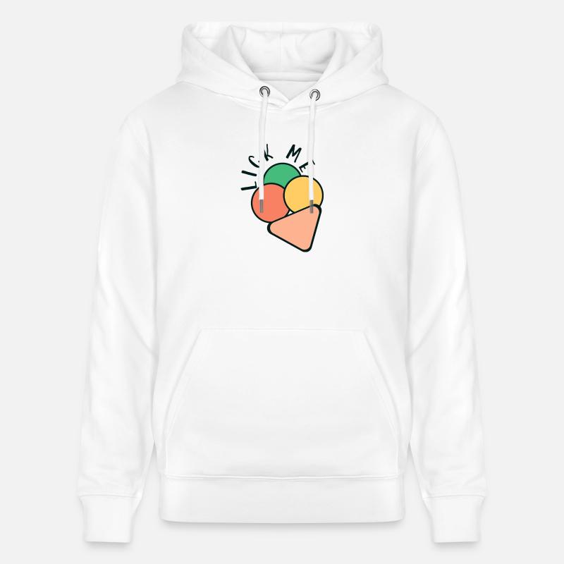 Crème glacée - un logo mignon - Sweat à capuche bio CRUISER Stanley/Stella Unisexe - blanc