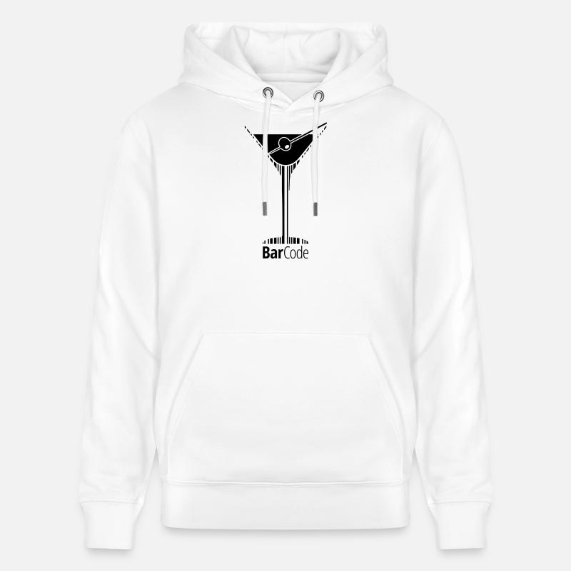 BarCode Martini - Stanley/Stella Unisex Bio-Hoodie CRUISER  - Weiß