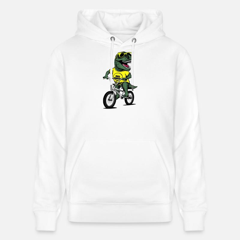 Dino BMX avec lunettes de soleil - Sweat à capuche bio CRUISER Stanley/Stella Unisexe - blanc